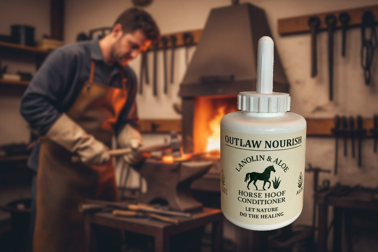 Outlaw Nourish Natural Hoof Conditioner For Horse Hoof Oil For Horses Dry Cracked Hoofs Thrush